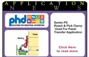 Series PS Reach & Pick Clamp Used For Panel Transfer Application phd app2