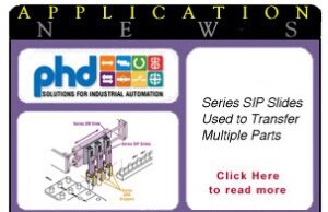 PHD Series SIP Slides Used to Transfer Multiple Parts phd app3