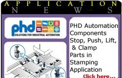 PHD Automation Components Stop, Push, Lift, & Clamp Parts in Stamping Application phd app