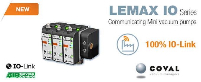 The new mini vacuum pumps with Communication IO-Link, LEMAX IO series LEMAX IO