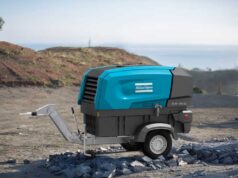 Atlas Copco unveils its first battery-driven portable screw compressor Atlas Copco unveils its first battery-driven portable screw compressor